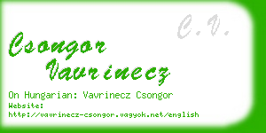 csongor vavrinecz business card